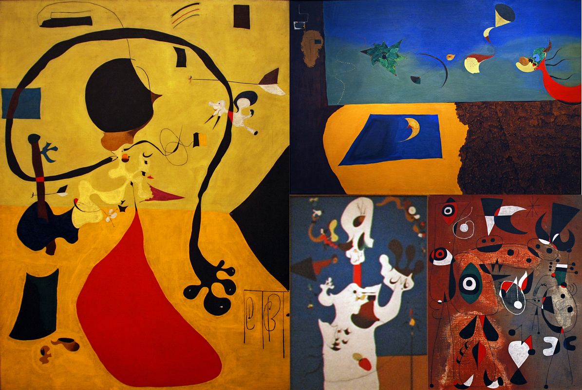 Top Met Paintings After 1860 07 Joan Miro Dutch Interior III, Animated Landscape, Potato, Women, Birds, and a Star